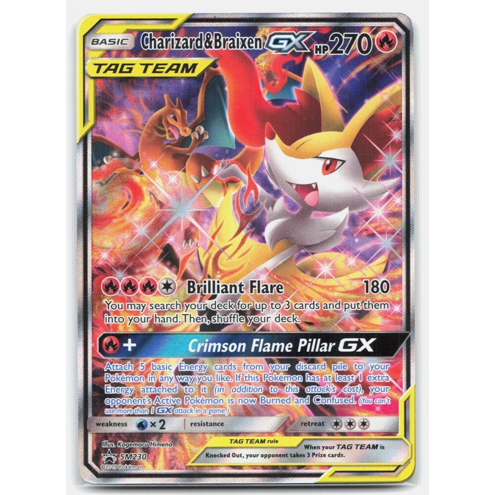 Charizard & Braixen GX - SM230 Sun & Moon Promo Holo Promo Near Mint